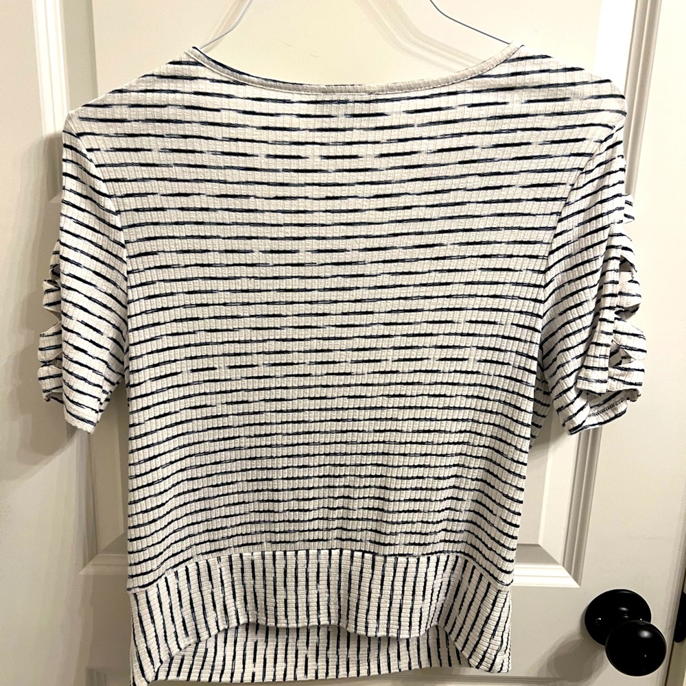 White and blue small/medium IZ BYER shirt